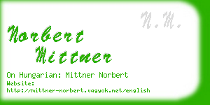 norbert mittner business card